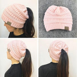 PONYTAIL/MESSY BUN BEANIE CAP - B ANN'S BOUTIQUE
