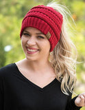 PONYTAIL/MESSY BUN BEANIE CAP - B ANN'S BOUTIQUE