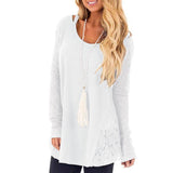 PULLOVER SWEATER WITH LACE SIDE INSERTS - B ANN'S BOUTIQUE, LLC