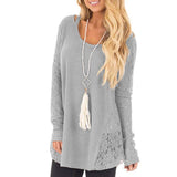 PULLOVER SWEATER WITH LACE SIDE INSERTS - B ANN'S BOUTIQUE, LLC