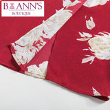 RED FLORAL MAXI WRAP DRESS - B ANN'S BOUTIQUE, LLC