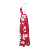 RED FLORAL MAXI WRAP DRESS - B ANN'S BOUTIQUE, LLC