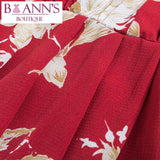 RED FLORAL MAXI WRAP DRESS - B ANN'S BOUTIQUE, LLC