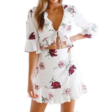 REGAN’S RUFFLED CUT-OUT DRESS - B ANN'S BOUTIQUE