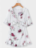 REGAN’S RUFFLED CUT-OUT DRESS - B ANN'S BOUTIQUE