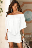 RUFFLE OVERLAY FITTED DRESS - B ANN'S BOUTIQUE, LLC