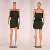 SEXY CHIC STRAPLESS RUFFLE DRESS - B ANN'S BOUTIQUE