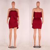 SEXY CHIC STRAPLESS RUFFLE DRESS - B ANN'S BOUTIQUE