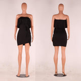 SEXY CHIC STRAPLESS RUFFLE DRESS - B ANN'S BOUTIQUE