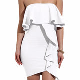 SEXY CHIC STRAPLESS RUFFLE DRESS - B ANN'S BOUTIQUE