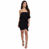 SEXY CHIC STRAPLESS RUFFLE DRESS - B ANN'S BOUTIQUE