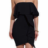 SEXY CHIC STRAPLESS RUFFLE DRESS - B ANN'S BOUTIQUE