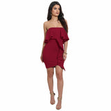 SEXY CHIC STRAPLESS RUFFLE DRESS - B ANN'S BOUTIQUE