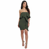 SEXY CHIC STRAPLESS RUFFLE DRESS - B ANN'S BOUTIQUE
