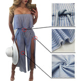 STRAPLESS CAPRI OPEN LEG JUMPSUIT - B ANN'S BOUTIQUE, LLC