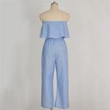 STRAPLESS CAPRI OPEN LEG JUMPSUIT - B ANN'S BOUTIQUE, LLC