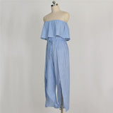 STRAPLESS CAPRI OPEN LEG JUMPSUIT - B ANN'S BOUTIQUE, LLC