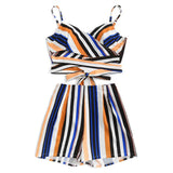 STRIPE IT RIGHT SHORT SET - B ANN'S BOUTIQUE