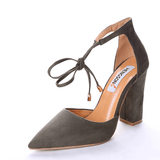SUEDE STRAPPY PUMP WITH TIE FRONT - B ANN'S BOUTIQUE