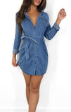 THE DENIM SASH DRESS - B ANN'S BOUTIQUE, LLC