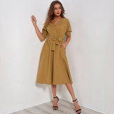 THE SADIE SUEDE WRAP DRESS - B ANN'S BOUTIQUE