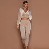 VELMA VELVET JOGGER SET - B ANN'S BOUTIQUE