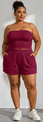 WEEKEND WANDERE TUBE TOP &  SHORTS SET