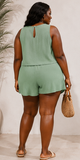MINT MEADOW LAYERED  SHORTS SET