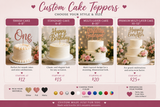 CUSTOM GLITTER CAKE TOPPERS