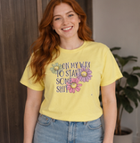ON MY WAY TO START SOME SH*T – BUTTER YELLOW GRAPHIC TEE