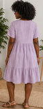 V-NECK RUFFLE DRESS