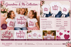💕PERSONALIZED  GRANDMA & ME MATCHING TEES