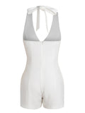 HIGH-WAIST TUXEDO ROMPER