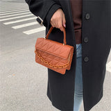 CHIC PLAID QUILTED CROSSBODY BAG