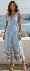 WHISPERING GARDEN FLORAL MAXI DRESS