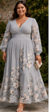 BLOOMING FLORAL CHIFFON MIDI  DRESS