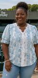 SUMMER GARDEN LACE DETAIL BLOUSE