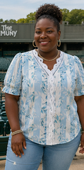 SUMMER GARDEN LACE DETAIL BLOUSE