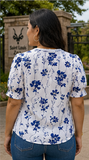 SUMMER GARDEN LACE DETAIL BLOUSE