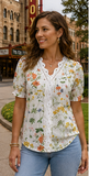 SUMMER GARDEN LACE DETAIL BLOUSE