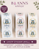 BABY OWL UVDTF STICKER SET