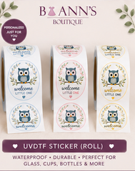 BABY OWL UVDTF STICKER SET