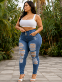 HIGH-WAISTED SKINNY ZIP - B ANN'S BOUTIQUE