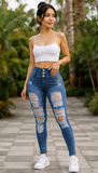HIGH-WAISTED SKINNY ZIP - B ANN'S BOUTIQUE