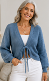 COZY FRONT-TIE CARDIGAN - B ANN'S BOUTIQUE