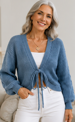 COZY FRONT-TIE CARDIGAN