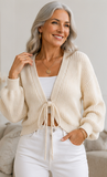 COZY FRONT-TIE CARDIGAN - B ANN'S BOUTIQUE
