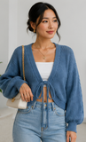 COZY FRONT-TIE CARDIGAN - B ANN'S BOUTIQUE