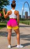 B-ACTIVE BLISS GRADIENT SCRUNCH SHORTS