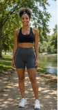 B-ACTIVE BLISS HIGH-WAIST CUTOUT SHORTS